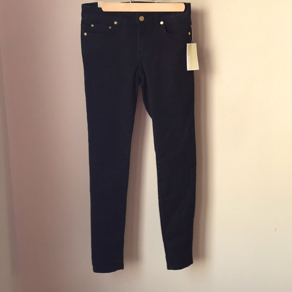 NWT Michael Kors size 0 skinny Izzy black jeans